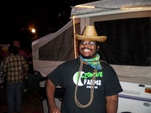 Our guide supervisor hanging out at zombie camp before we opening time