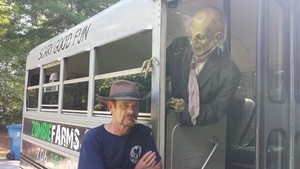 Bus driver and his zombie